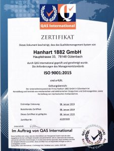 ISO 9001 Zertifikat