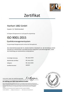 ISO Zertifikat 2023