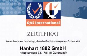ISO 90001 Zertifikat
