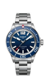 AQUASPHERE-Ocean-Fade-Lünette-blau-Edelstahlarmband